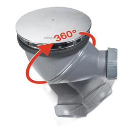 BONDE DE DOUCHE D90 AVEC DOME CHROME JAMES SORTIE D40