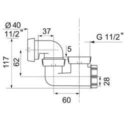 SIPHON DE BAIGNOIRE A SORTIE ORIENTABLE