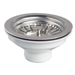 BONDE EVIER D90 PANIER INOX SANS TROP PLEIN