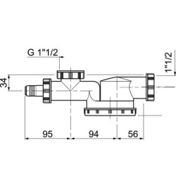 SIPHON ESPACE EVIER 1 1/2 40x49 D40