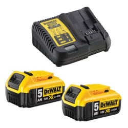 PACK 2 BATT+ CHARGEUR 18V 5AH DEWALT DCB1104P2-QW