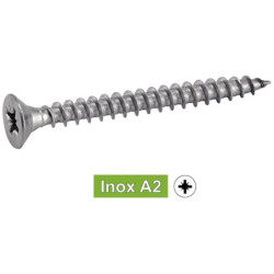 VIS BOIS AGGLO TF PZ 3x30 INOX A2 BTE 200