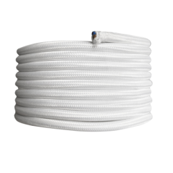 CABLE TISSU 2x0.75mm2 BLANC 4m SB