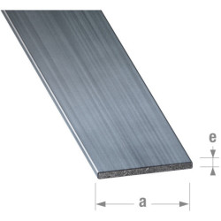 Plat étiré 20 × 2 mm, longueur 1 m