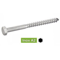 TIREFOND 8x40 INOX A2 BTE 100