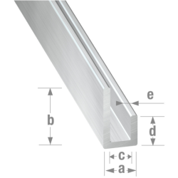 CIMAISE ALU 20x10x10x1.5mm 1m