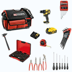 COMPOSITION FACOM 134 OUTILS + PERCEUSE DEWALT DCD