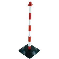POTEAU ROUGE BLANC DE SUPPORT H90CM LEST 1.5KG