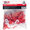 CHAINE PLASTIQUE ROUGE/BLANCHE 5M