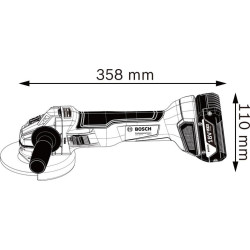 MEULEUSE 125mm BOSCH GWS 18V-10 SANS BATTERIE