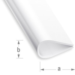 SERRE FEUILLET PVC BLANC 15mm 1m