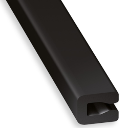 U ENTOURE TOLE PVC NOIR 7x4x0.6mm 1m