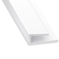 PROFILE FINITION PVC BLANC 3.5mm 1m