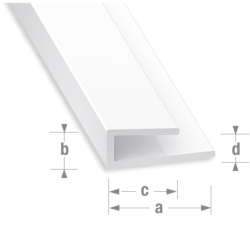 PROFILE FINITION PVC BLANC 3.5mm 1m