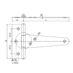PENTURE ANGLAISE 20/10e 300mm NOIRE