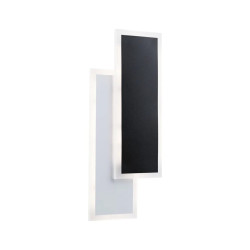 APPLIQUE 2FORM RECT LED 16W 2020LM 150x350 NOIR/BL