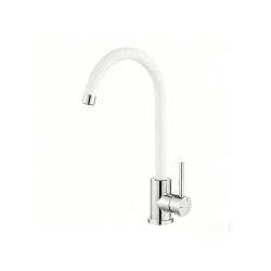 MITIGEUR EVIER ILO BICOLOR CHROME BLANC BTE