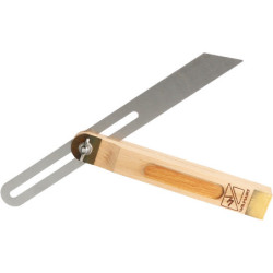FAUSSE EQUERRE COULISSE TALON BOIS 250mm LAME INOX