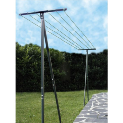 ETENDOIR A LINGE EXTERIEUR - GRIS+ CORDE 40M