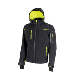 VESTE SOFTSHELL SPACE NOIR/JAUNE TS