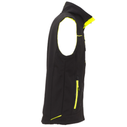 GILET SOFTSHELL UNIVERSE NOIR/JAUNE TS