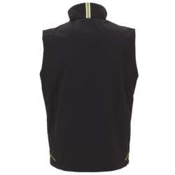 GILET SOFTSHELL UNIVERSE NOIR/JAUNE TS