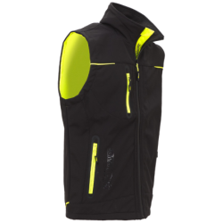GILET SOFTSHELL UNIVERSE NOIR/JAUNE TXL