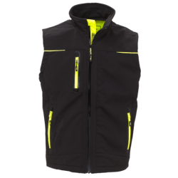 GILET SOFTSHELL UNIVERSE NOIR/JAUNE T2XL