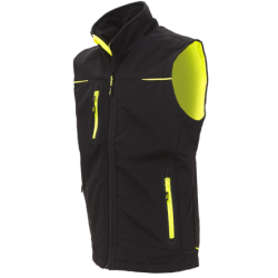 GILET SOFTSHELL UNIVERSE NOIR/JAUNE T2XL