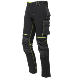 PANTALON ATOM NOIR/JAUNE TM