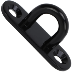 2 PLATINES OEIL D20 INOX NOIR D FIL 8 80X26mm