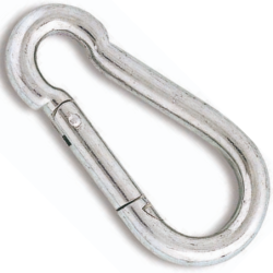 2 MOUSQUETONS POMPIER A.ZING D6MM L60MM