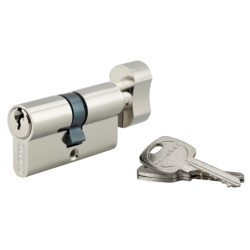 CYLINDRE BOUTON 30X30 NICKELE 3CLES