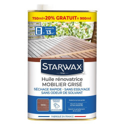 HUILE RENOV MOBILIER GRISE 750ML+20% GRATUIT TECK