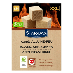 CARRE ALLUME FEU XXL SACHET DE 34 STARWAX