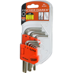 CLE MALE HEXAG. 1.5/10mm + PORTE OUTIL LOT 9