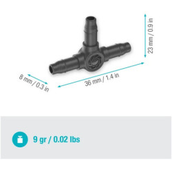 REDUCTEUR EN T 13/4.6mm GOUTE A GOUTTE SB4