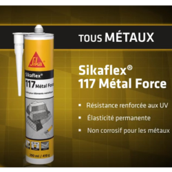 Sikaflex 117 Metal Force Cartouche 290ml Gris Clair
