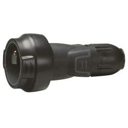 PROLONGATEUR 2P+T FR CAOUTCHOUC NOIR VERROUILLAGE