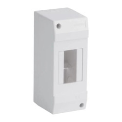 COFFRET VIDE 1 RAIL/2 MODULES 51x160x73MM BLANC