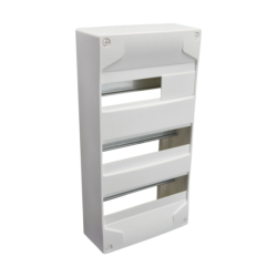 COFFRET VIDE 3 RAIL/39 MODULES 482x489x94MM BLANC