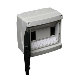 COFFRET ETANCHE 8 MODULES GRIS IP65+ BORNIER