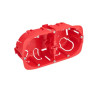BOITE 2POSTE D67mm H40mm ROUGE SOUS FILM AXE71
