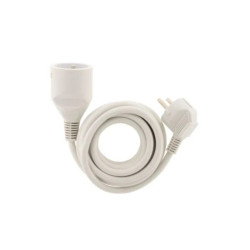 PROLONGATEUR 3m 2P+T HO5VV-F 3G1.5 BLANC