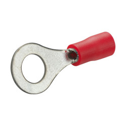 10 COSSES RONDES PRE-ISOLER D.6mm ROUGE