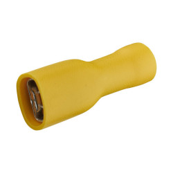 10 CLIPS FEM ISOLEE JAUNE D6.3x0.8mm