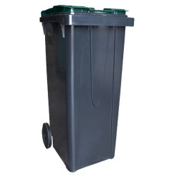 POUBELLE 120L S/ ROUES COUV. VERT