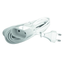 PROLONGATEUR 3m 2P HO3VVH2F 2x0.75 BLANC