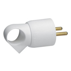FICHE MALE 2P+T BLANC INCLINEE