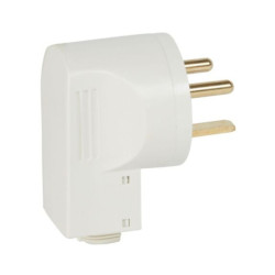 FICHE MALE 2P+T 20A BLANCHE LATERALE